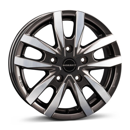 Borbet CW5 mistral anthracite glossy polished 6,5x16 5x130 ET66 CB89,1 60° 6.5x16