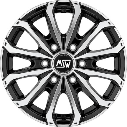 Msw 48 Van 6 Holes Gloss Black Full Polished 6,5x16 6x125 ET68 CB74,1 60° 6.5x16