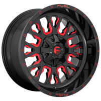 Fuel D612 Stroke Gloss Black Red Tinted Clear 10x22 6x139.7 ET-19 CB106,1 (PCD2: 6x135) 60° 10/22